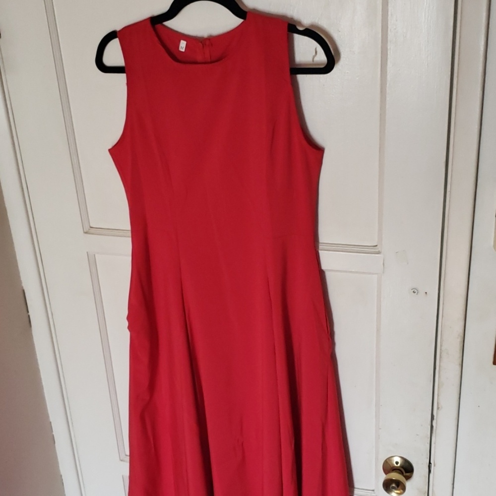 SOLD Red Midi Dress